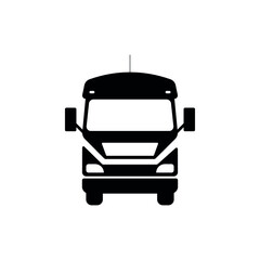 Vector isolated trucks icons set: front view