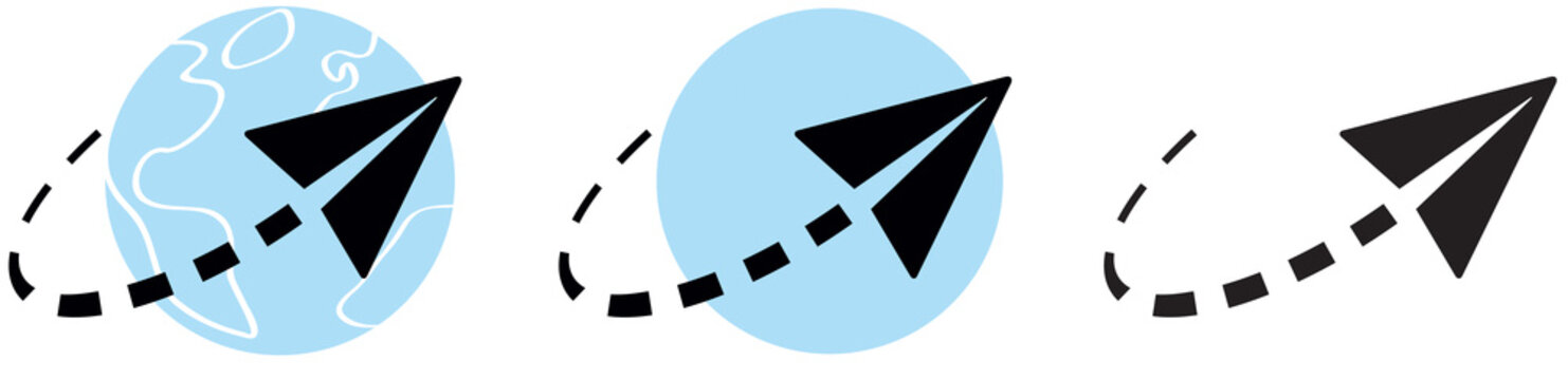 AVION VOLANT AUTOUR DE LA TERRE