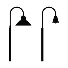 Vector Set of Street Lights Silhouettes