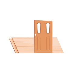 Door Flat Illustration