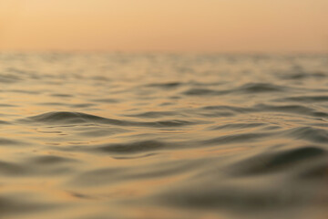 Calm texture at sea. Tropical background with water and sky