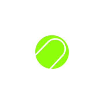 tennis ball isolated on white background vector icon eps