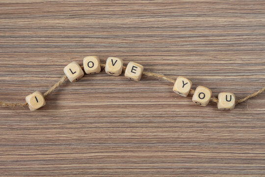 Wooden words I love you