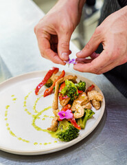 chef cooking in the cafe