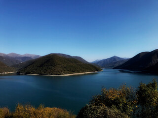 lake and mountains