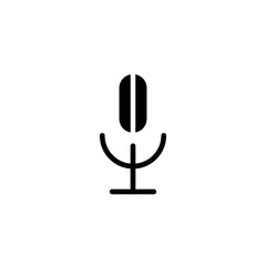 Microphone icon vector. Flat design style. Microphone logo illustration on white background.