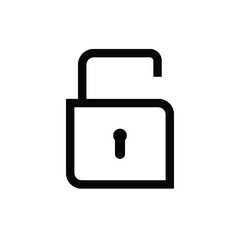 Lock Icon in trendy flat style isolated. Security symbol for your web site design.