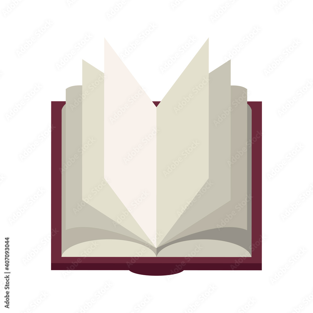 Poster text book open education supply icon