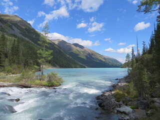 Turqouis lake. Altay