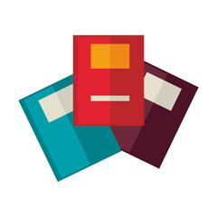 books education supplies isolated icons