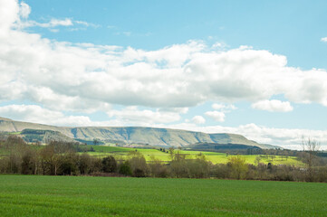 Brecon beacons mountains near the Black mountains.