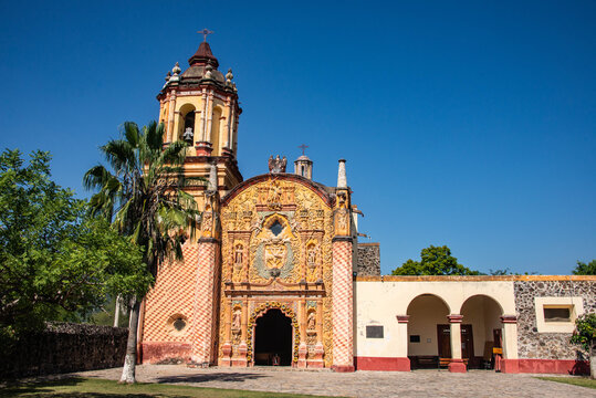 The Misi&oacute;n San Miguel Conc&aacute; Franciscan mission in the Sierra Gorda mountains, Queretaro, Mexico