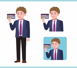 Young man in an afro hair suit_B