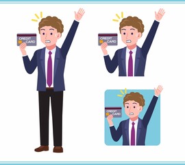 Young man in an afro hair suit_B