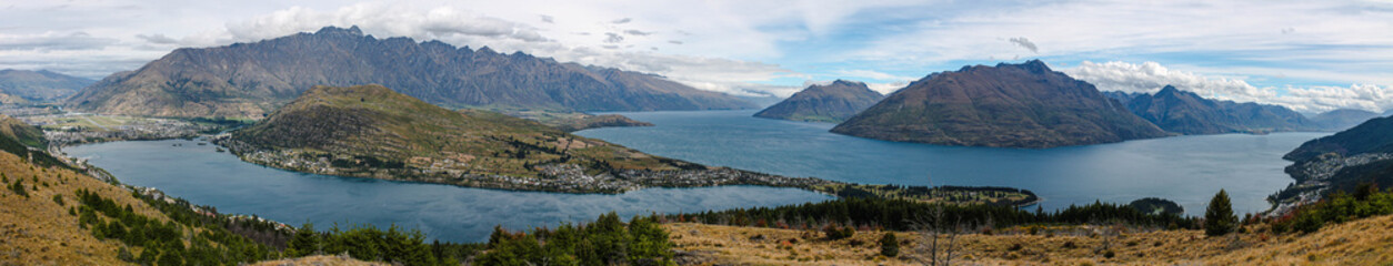 panoramic view of lakes