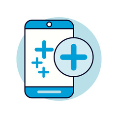 Obraz premium tele medicine app in smartphone device