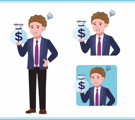 Young man in an afro hair suit_B