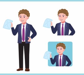 Young man in an afro hair suit_B