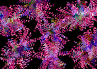 oil painted geometric pattern