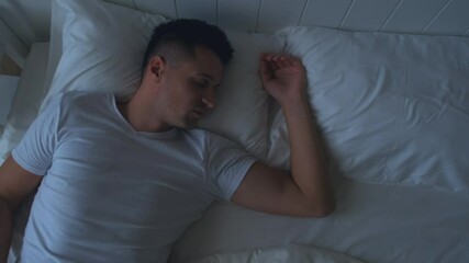 The night sleep of handsome man - Powered by Adobe