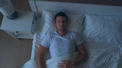 The night sleep of handsome man - Powered by Adobe