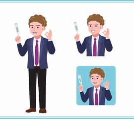 Young man in an afro hair suit_B