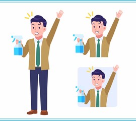 Young man with a tie