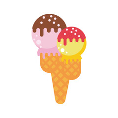 delicious ice cream silhouette style icon