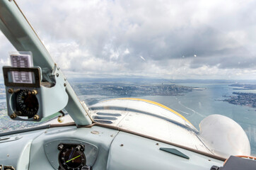 Interior of the seaplane in Auckland, New Zealand.