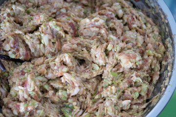 Pork and cabbage dumpling stuffing