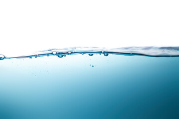 Blurred beautiful swaying water waves splashing water waves in clean blue water.
