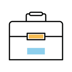 portfolio briefcase line and fill style icon