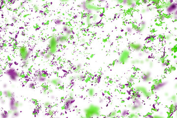 Green and violet confetti