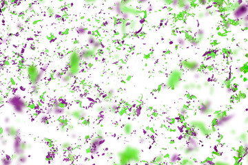 Green and violet confetti