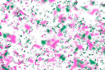 Pink and green confetti
