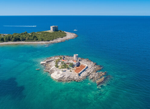 Aerial view of Fort Arza in Montenegro