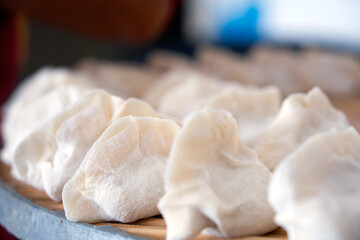Fototapeta na wymiar Dumplings made by Chinese food