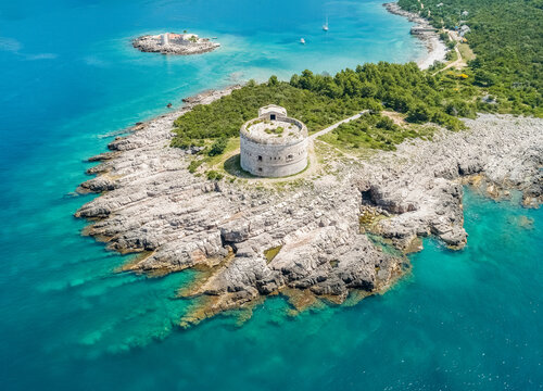 Aerial view of Fort Arza in Montenegro