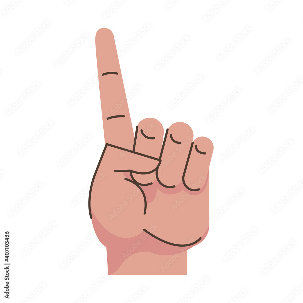 Poster hand human index symbol gesture icon