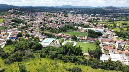 Fototapeta na wymiar Vista Área de Cidade Esmeraldas MG
