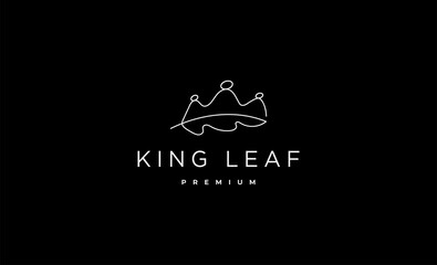 king leaf logo vector design illustration