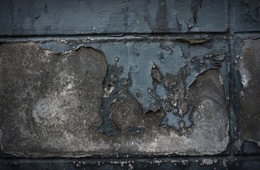        The shadow of the old  cement wall surface with cracks    from  Thailand  