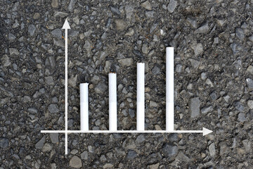 煙草のグラフ―アップ・上昇