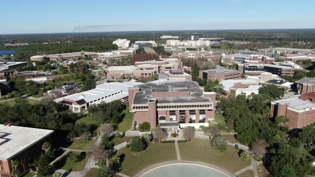Orlando, Florida, USA - July 15, 2020 : The University of Central Florida, in Orlando. Shot during the COVID Pandemic in 2020.