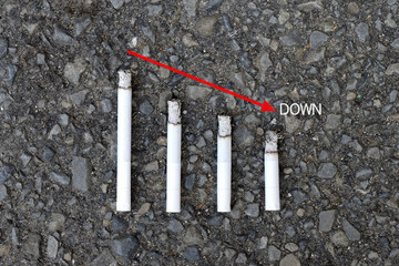 煙草のグラフ―ダウン・減少