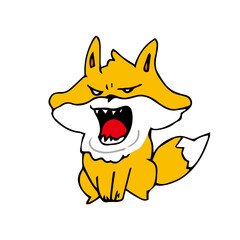 威嚇　キツネ　怒る　凶悪