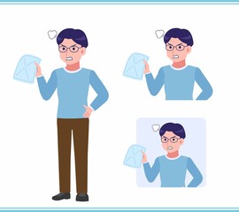 Young man with glasses