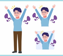 Young man with glasses