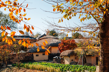 Andong Hahoe Folk Village at autumn in Andong, Korea