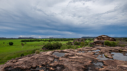 Storm building up around vast nature